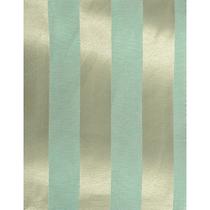 Tecido Jacquard Tradicional Listrado Dourado e Turquesa - 2,80m de Largura
