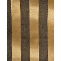 Tecido Jacquard Tradicional Listrado Preto e Dourado - 2,80m de Largura
