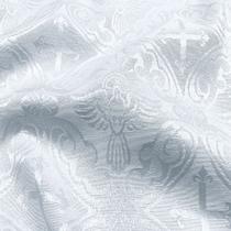 Tecido Jacquard Tradicional Litúrgico Arabesco Branco - 2,80m de Largura