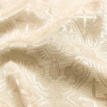 Tecido Jacquard Tradicional Litúrgico Arabesco Pérola - 2,80m de Largura