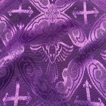 Tecido Jacquard Tradicional Litúrgico Arabesco Roxo - 2,80m de Largura Tecido Jacquard Tradicional Litúrgico Arabesco Roxo - 2,80m de Largura