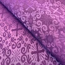 Tecido Jacquard Tradicional Litúrgico Roxo - 2,80m de Largura