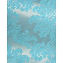 Tecido Jacquard Tradicional Medalhão Azul e Prata Frozen - 2,80m de Largura