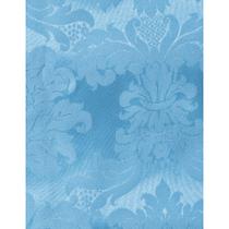 Tecido Jacquard Tradicional Medalhão Azul Piscina - 2,80m de Largura