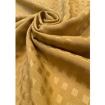 Tecido Jacquard Tradicional Xadrez Dourado Ouro Vibrante - 2,80m de Largura