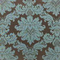 Tecido Jacquard Verde com Marrom Medalhão 2.80m de Largura