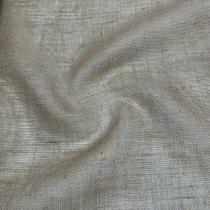 Tecido Juta Natural com Fio Dourado para Artesanatos de Natal - 1x1 MT