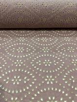 Tecido Laise Bordada bicolor 100 algodão 1m x 1,4m