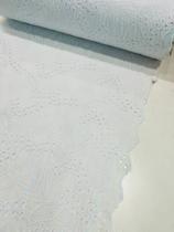 Tecido Laise Bordada bicolor 100 algodão 1m x 1,4m