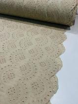 Tecido Laise Bordada bicolor 100 algodão 50cm x 1,4m - Impacto tecidos