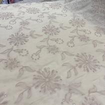 Tecido Laise Bordado Estampa Floral Bicolor Nina 1,35m 100% Algodão