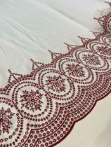 Tecido Laise Richilieu Barrada premium 100% algodão (1m x 1,30m)