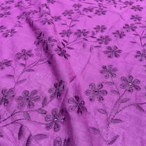 Tecido Lese Bordada Estampa Raminhos 1,35m 100% Algodão Laise - Ideal para Vestidos e Saias Tecido Lese Bordada Estampa Raminhos 1,35m 100% Algodão Laise - Ideal para Vestidos e Saias