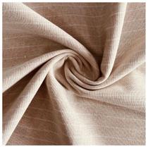 Tecido linho 1.40mts/larg cor crú c/listras brancas metro Tecido linho 1.40mts/larg cor crú c/listras brancas metro