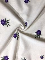 Tecido Linho Bordado 50%Linho 40%Viscose 10%Polie Opção 04