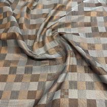 Tecido Linho Misto Quadriculado 3,00x1,00m para Cortinas e Decorações