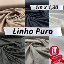 Tecido Linho Puro 100% Linho (1m x 1,40m) Alta qualidade