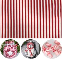Tecido listrado vermelho e branco com 150 cm de largura para costura DIY Tecido listrado vermelho e branco com 150 cm de largura para costura DIY