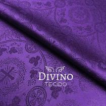 Tecido Litúrgico Adamascado Koine 1,00m x 1,5m larg des 035 - Roxo