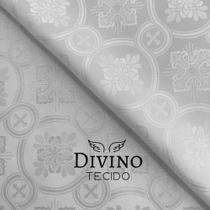 Tecido Litúrgico Adamascado Koine 1,0m x 1,5m larg des 3477 - Branco