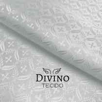 Tecido Litúrgico Adamascado Koine 1,5m larg des 046 - Branco