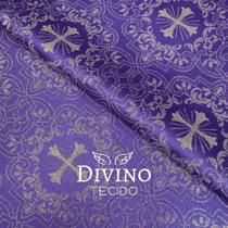 Tecido Litúrgico Brocado Koine 1,0m x 1,5m larg des 781 - Roxo Tecido Litúrgico Brocado Koine 1,0m x 1,5m larg des 781 - Roxo