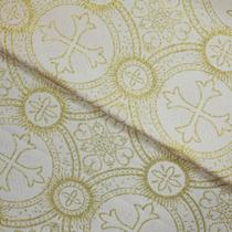 Tecido Litúrgico Brocado Roma 1,00 m x 1,5m larg des 3700A - Pérola