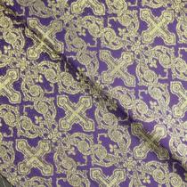 Tecido Litúrgico Brocado Roma 1,00 m x 1,5m larg des 3708B - Roxo