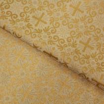 Tecido Litúrgico Jacquard Color 1,0m x 2,80m larg des 7855 - Ouro Tecido Litúrgico Jacquard Color 1,0m x 2,80m larg des 7855 - Ouro