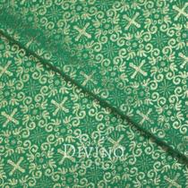 Tecido Litúrgico Jacquard Lurex 1,0m x 1,40m larg des 9638 - Verde Tecido Litúrgico Jacquard Lurex 1,0m x 1,40m larg des 9638 - Verde