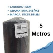 Tecido Lona Preta Grosso 1,55 Largura 345 Gr/m2 Textil Belem