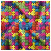 Tecido Malha Tensionada Estampada Quebra Cabeça Autismo 1,7