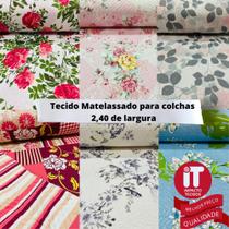 Tecido Matelasse dupla face para Colcha 3d 1mX2,4m de Largura