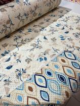 Tecido Matelasse dupla face para Colcha 3d 1mX2,4m de Largura
