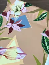 Tecido Neoprene Estampa Floral Bege (0,50cm x 1,40mts) Tecido Neoprene Estampa Floral Bege (0,50cm x 1,40mts)