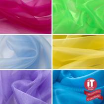 Tecido organza cristal para decoração e roupas 5m x 1,47m