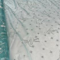 Tecido Organza Estampada Glitter Fadinha 1,50m para Fantasias e Presentes Tecido Organza Estampada Glitter Fadinha 1,50m para Fantasias e Presentes