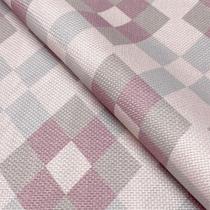 Tecido Oslo Estampado Figuras Geométricas Rose - 1,40m de Largura