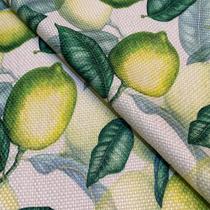 Tecido Oslo Estampado Limão Siciliano Verde - 1,40m de Largura