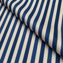 Tecido Oslo Estampado Listrado Azul - 1,40m de Largura Tecido Oslo Estampado Listrado Azul - 1,40m de Largura