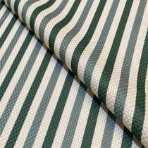 Tecido Oslo Estampado Listrado Verde Oliva - 1,40m de Largura
