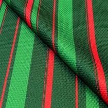 Tecido Oslo Estampado Natalino Listrado - 1,40m de Largura