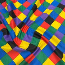 Tecido Oxford Estampa Losangos Coloridos 1,50m Decorações Fantasias