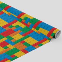 Tecido Oxford Estampado Blocos de Montar Coloridos - 1,40m