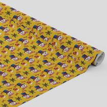 Tecido Oxford Estampado Boneco de Neve Natal Amarelo - 1,40m