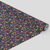 Tecido Oxford Estampado Floral colorido divertido - 1,40m