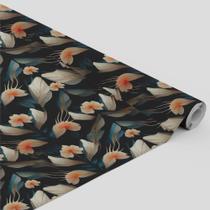 Tecido Oxford Estampado Flores simetria aquarela - 1,40m