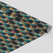 Tecido Oxford Estampado Folhas penas aquarela - 1,40m