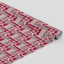 Tecido Oxford Estampado Formas Tons de Rosa - 1,40m