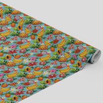 Tecido Oxford Estampado Frutas e Flores - 1,40m